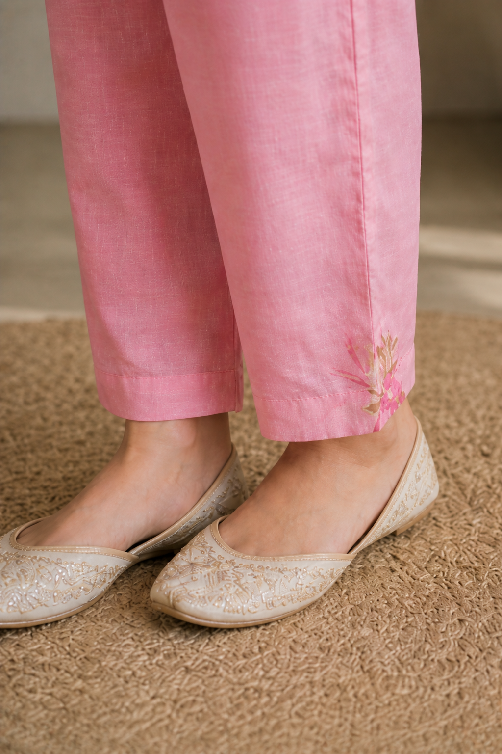 Soft Pink Floral Suit Set
